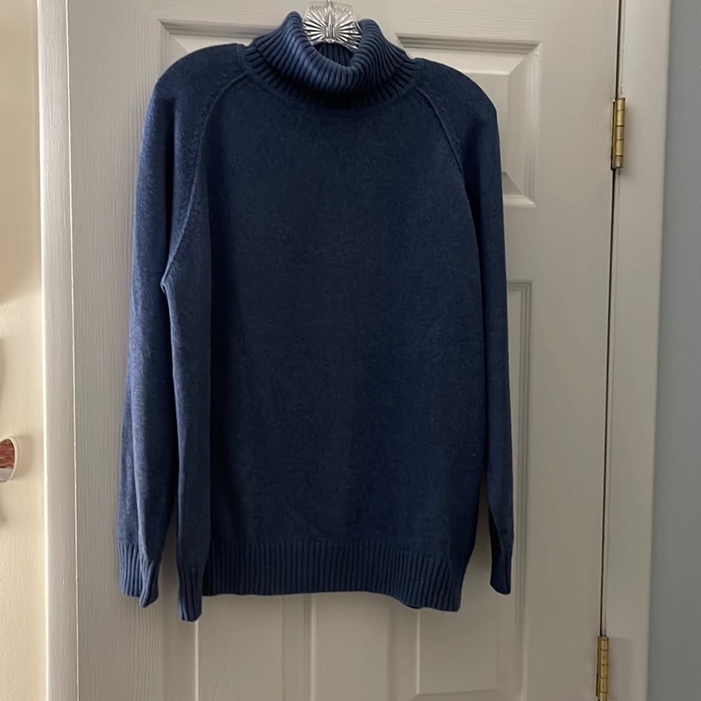 NWT Jeanne Pierre sweater, color is denim heather.